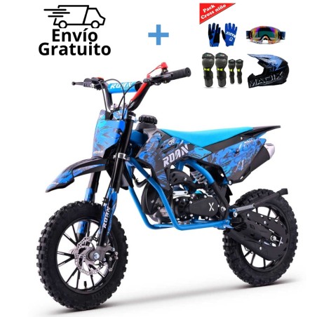 Pack Minimoto Roan CRF50 + Equipación Infantil