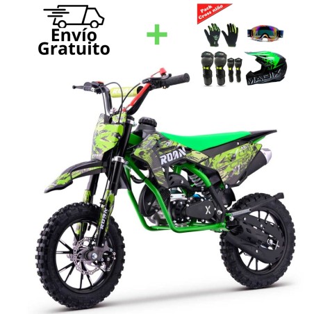 Pack Minimoto Roan CRF50 + Equipación Infantil