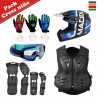 Pack protecciones motocross infantil con peto/chaleco