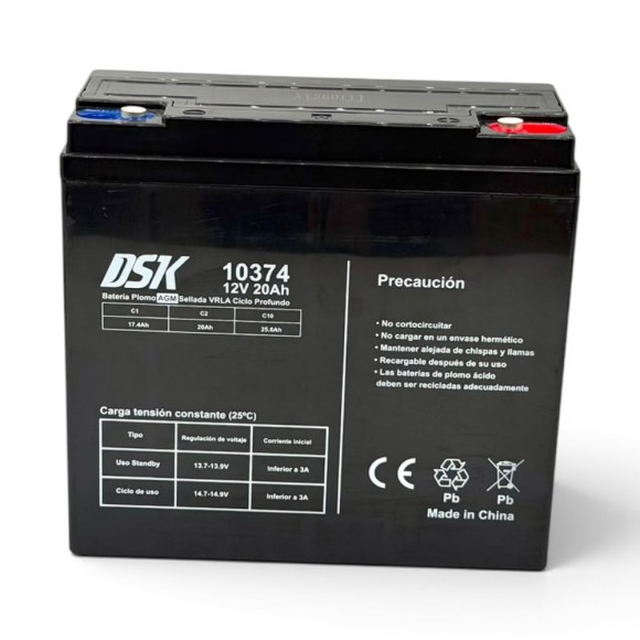 Batería DSK 12V 20Ah para Quad Roan Dakar y Buggy CanRoan