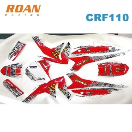 Adhesivos CRF110 Monster-rojo - Roanracing.com