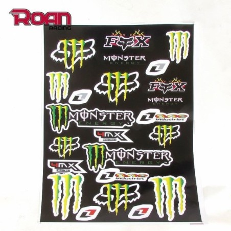 Pliego pegatinas Monster-Fox 47x32cm - Roanracing.com
