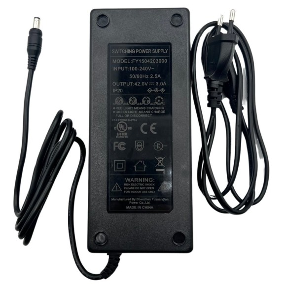 Cargador batería hembra 42V-3AH para bici RXF EVO-Roanracing.com