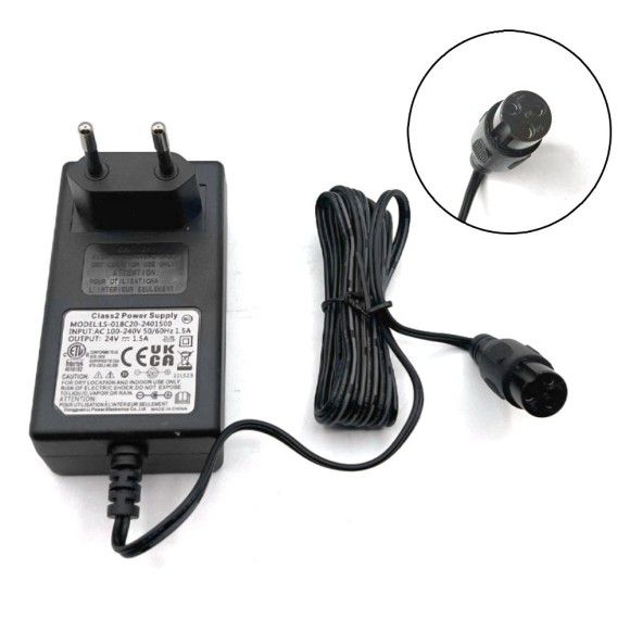 Cargador batería hembra 24v 1.5 ah minicross - Roanracing.com