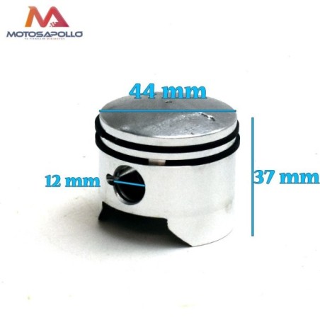 Pistón+segmento bulon 12mm Mini moto 49cc Roanracing.com