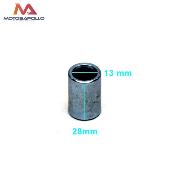 Casquillo 13mm x 28mm eje rueda - Roanracing.com