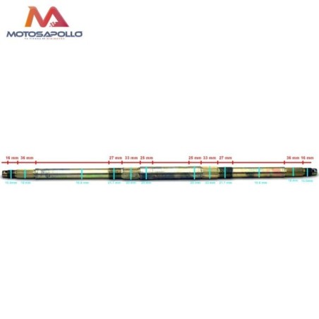 Eje trasero quad 610 mm - Roanracing.com