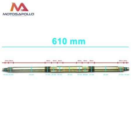 Eje trasero quad predator 610mm - Roanracing.com