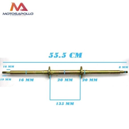 Eje trasero mini quad 55.5 cm Roanracing.com