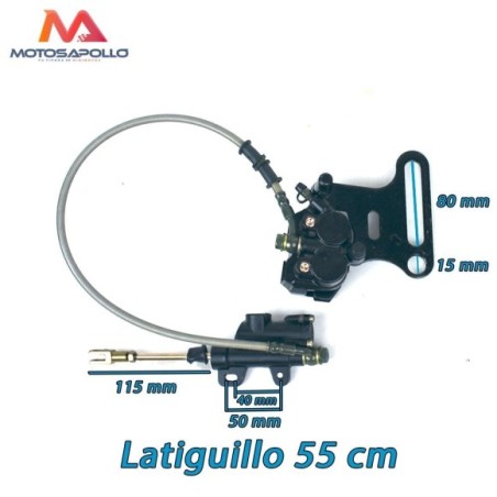 Kit freno trasero pit bike 550mm 2 pistones - Roanracing.com