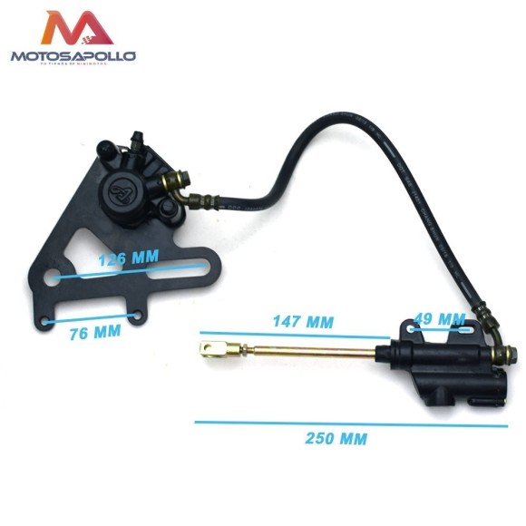 Kit freno trasero Pit bike 1 Pistón Roanracing.com