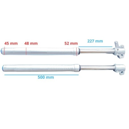 Juego de horquilla invertida 45-48-770 mm Pit bike - Roanracing.com