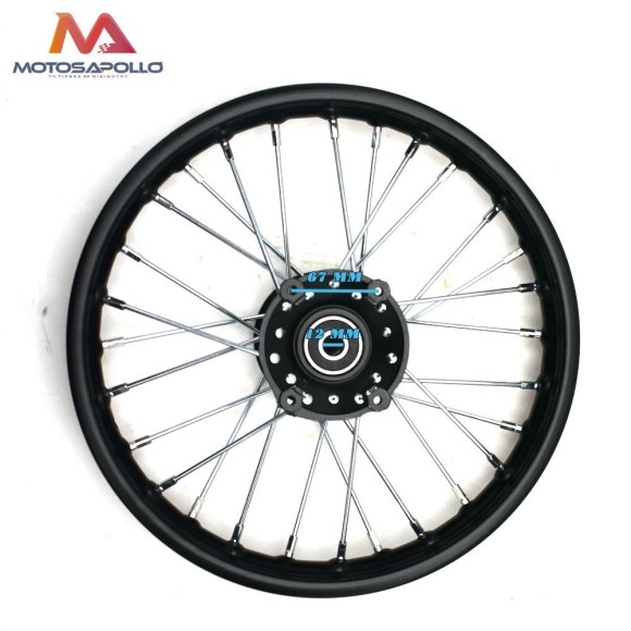 Llanta delantera pit bike 1.40-12" Roanracing.com