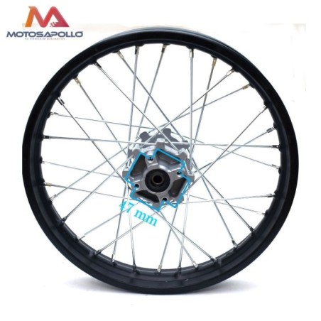 Llanta 1.85-16" trasera eje Ø12 Pit bike AGB Roanracing.com