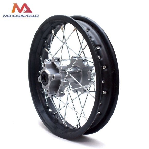 Llanta 1.85-12" trasera eje Ø12 mm Pit bike AGB Roanracing.com