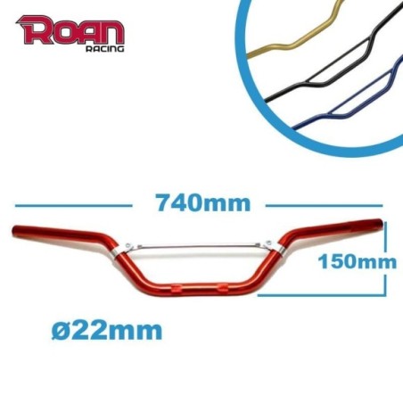 Manillar aluminio pit bike 22mm - Roanracing.com