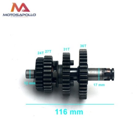 Kit piñon caja cambio secundario pit bike - 2