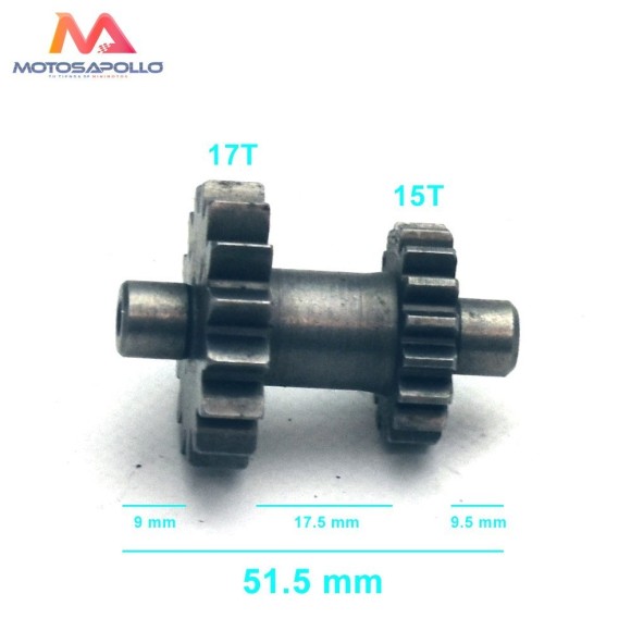 Piñon reductor motor arranque 15-17T pit bike-Roanracing.com
