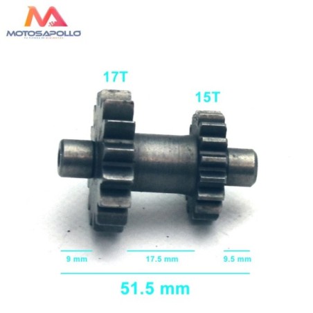 Piñon reductor motor arranque 15-17T pit bike-Roanracing.com