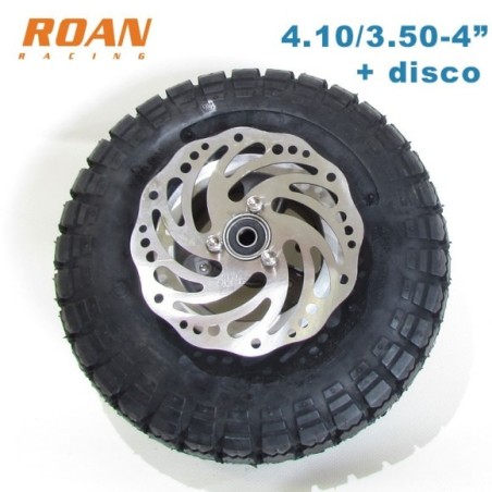 Rueda patinete + disco 4.10/3.50-4"