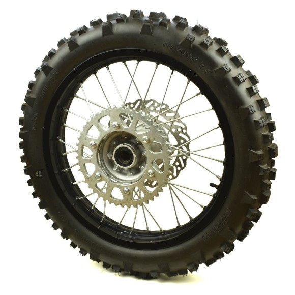 Rueda trasera completa 18" pit bike AGB31