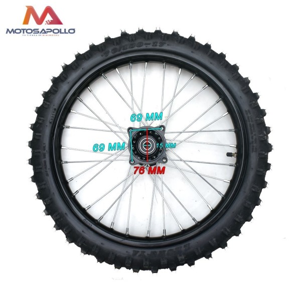 Rueda delantera pit bike 60-100/17" SDG - Roanracing.com