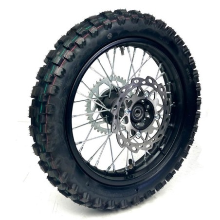 Rueda trasera completa 90-100/14" SDG con plato y disco-Roanracing.com