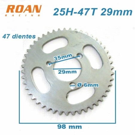 Plato de cadena 25H 47T 29mm - Roanracing.com