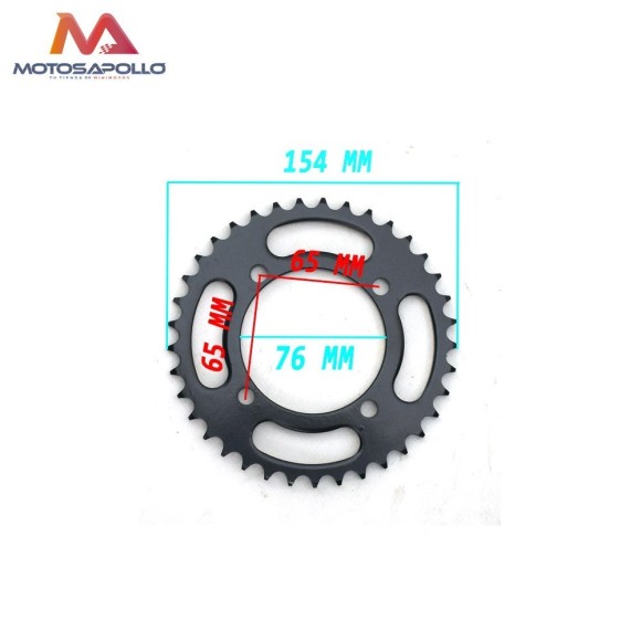 Plato cadena 428 76mm pitbike SDG -Roanracing.com