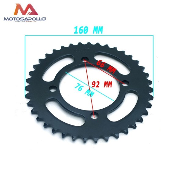 Plato arrastre cadena 420 SDG - Roanracing.com
