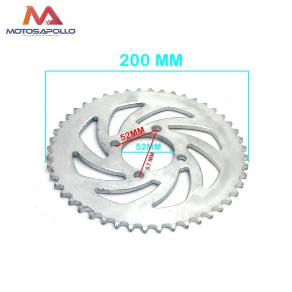 Plato cadena 420 48T pit bike - Roanracing.com