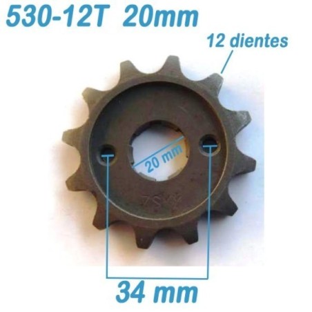 Piñon salida 530-12T 20mm - 1
