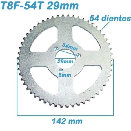 Plato arrastre cadena gruesa T8F 54T 29mm - 1