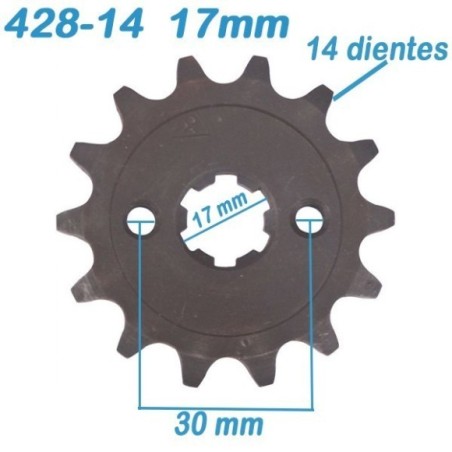 Piñon salida 428-14T 17mm - 1