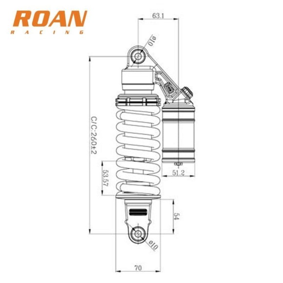 Amortiguador DNM 260mm pit bike - Roanracing.com