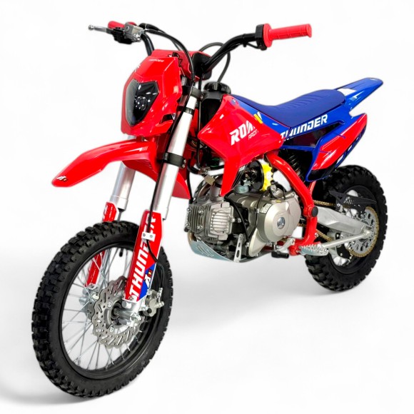 Pit bike semi-automático 110CC Thunder 14"/12" arranque eléctrio y pedal - Roanracing.com