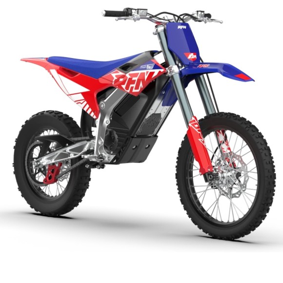 pit bike RFN Warrior SX-E15 8000W 74V 40Ah 19/16" Suspensión regulable