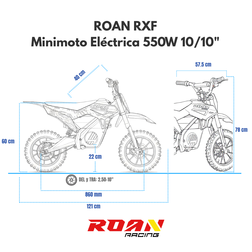 MINI CROSS 550W ROAN RXF (24V-12AH) AGM 10/10