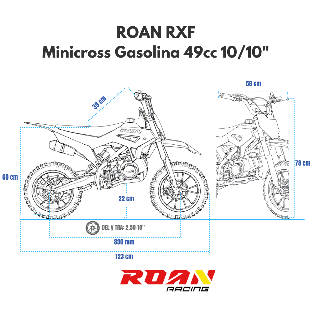 MiniCross niño Roan RXF 49cc 4.5CV 2024