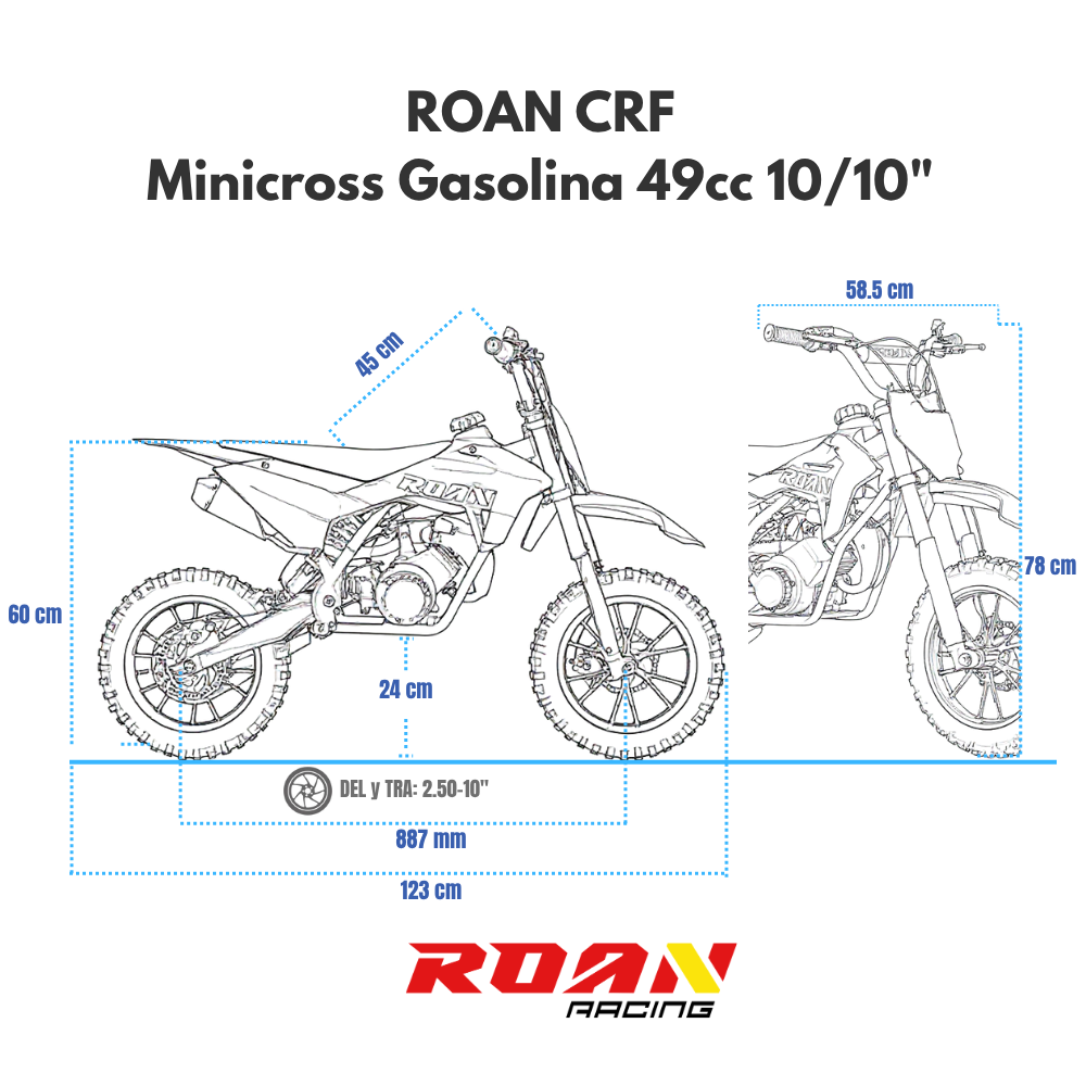 Minimoto cross 49cc Roan CRF 10/10