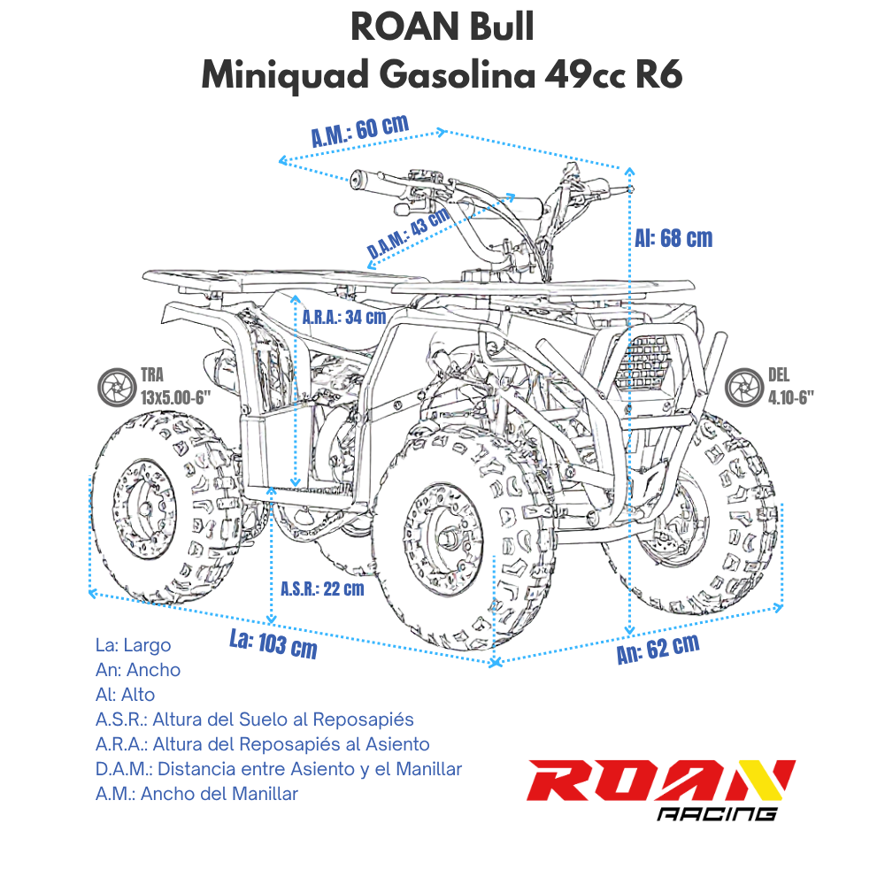 Miniquad 49cc Roan Bull Pro R6