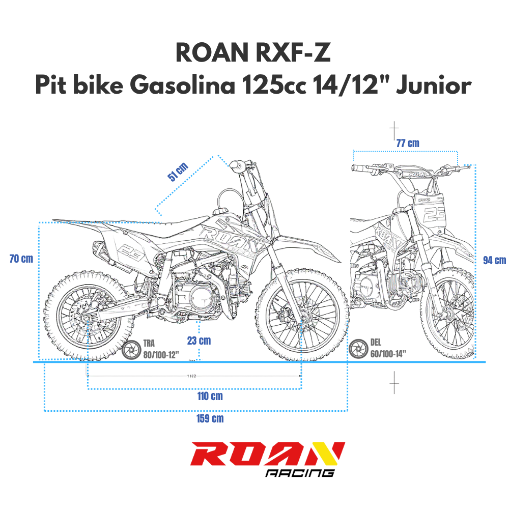 PIT BIKE 125CC RXF-Z ROAN Junior Manual