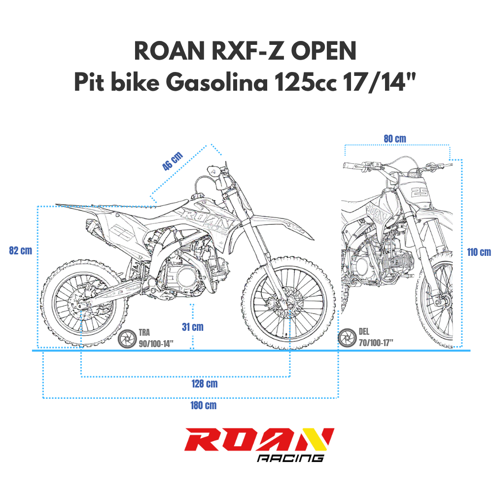 Pit bike Roan 125cc RXF-Z 17/14
