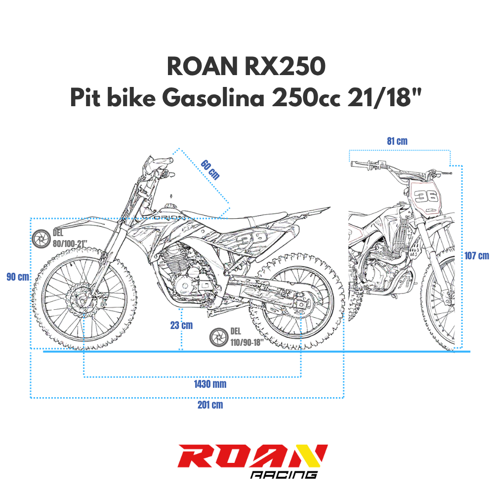 PIT BIKE 250CC RX250 21/18