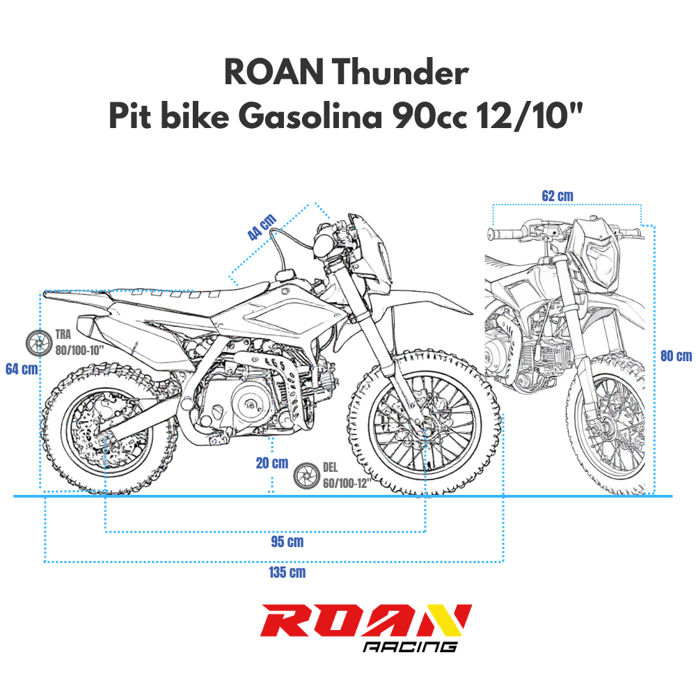 Pit bike automático 90cc Apollo Thunder