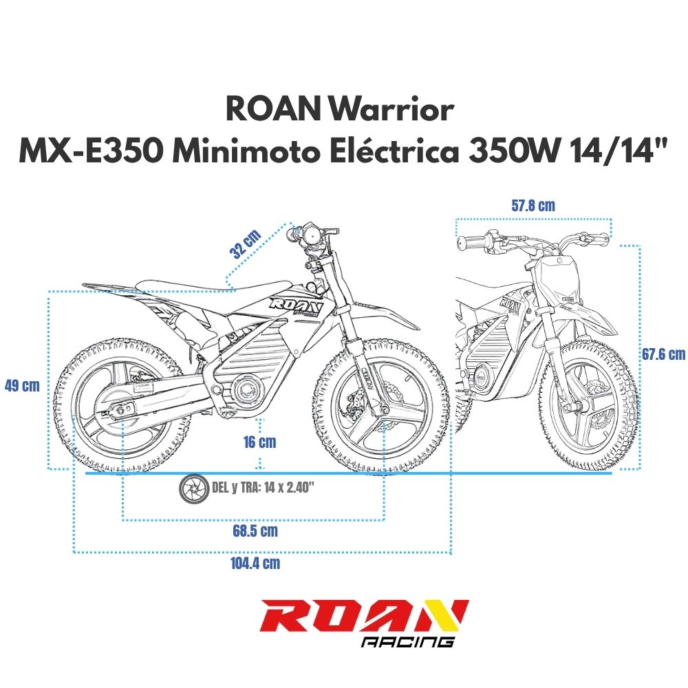 Minicross eléctrica 350W 14/14