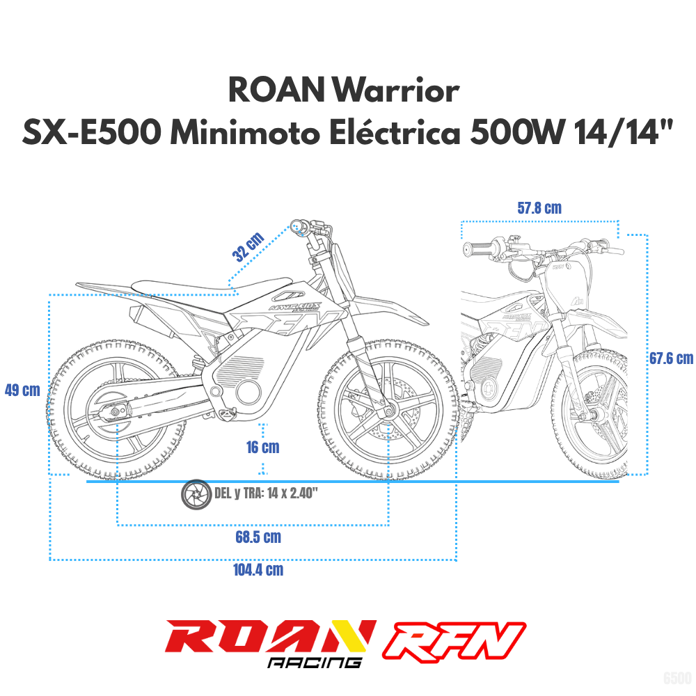Minicross RFN Warrior SX-E500 500W 36V 14/14