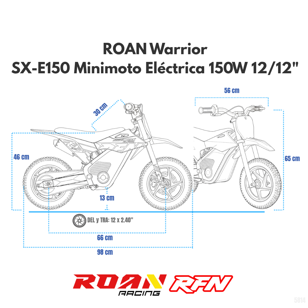 Mini cross eléctrica RFN Warrior SX-E150 150W 12/12” Infantil