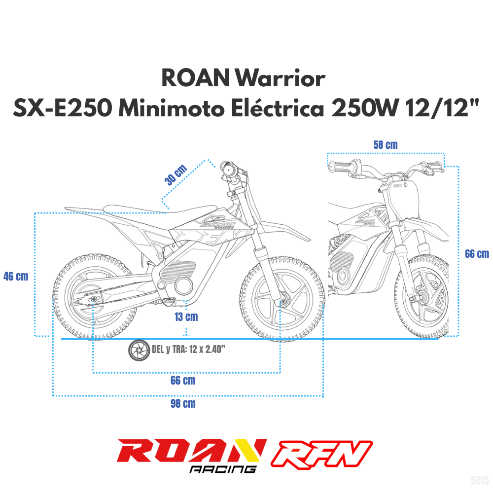Mini Cross Eléctrica RFN Warrior SX-E250 250W 36V 12/12