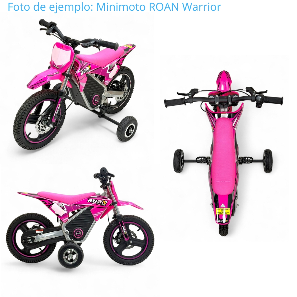 Ejemplo de montaje en minimoto ROAN Warrior